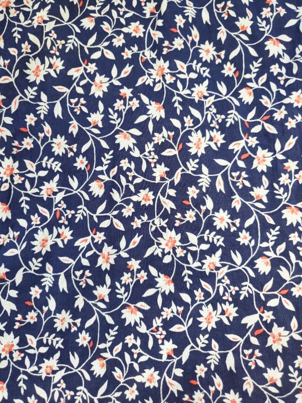 St John's Bay Navy Floral Long Sleeve Peasant Top XXL - Picture 5 of 5